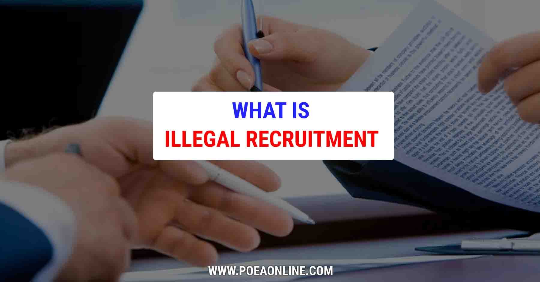 what is illegal recruitment in philippines